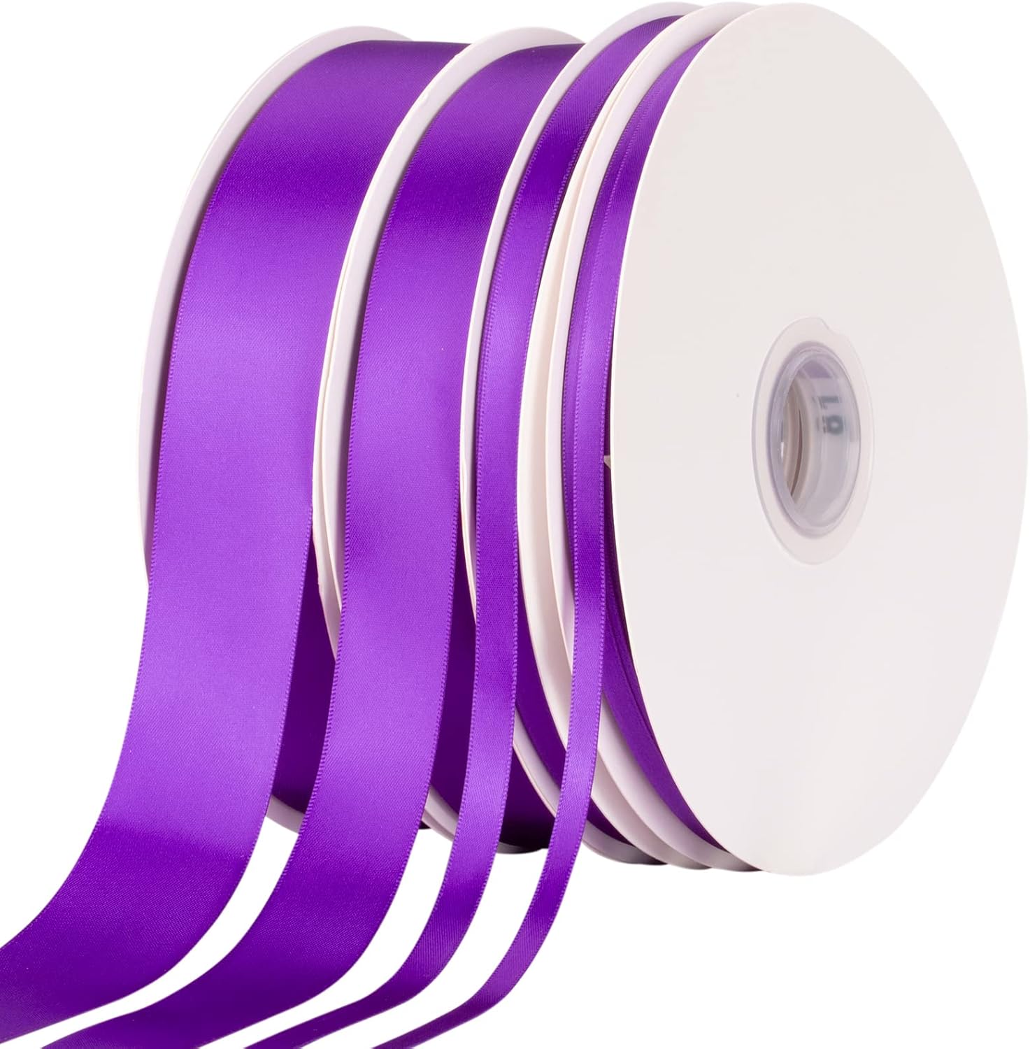 1-1/2" Inch Double Faced Satin Ribbon Solid Polyester Ribbon for Gift Wrapping, Crafts, Hair Bows, Wedding Party Decaration, Baby Shower Decoration Floral Arrangement (100 Yards, Purple)