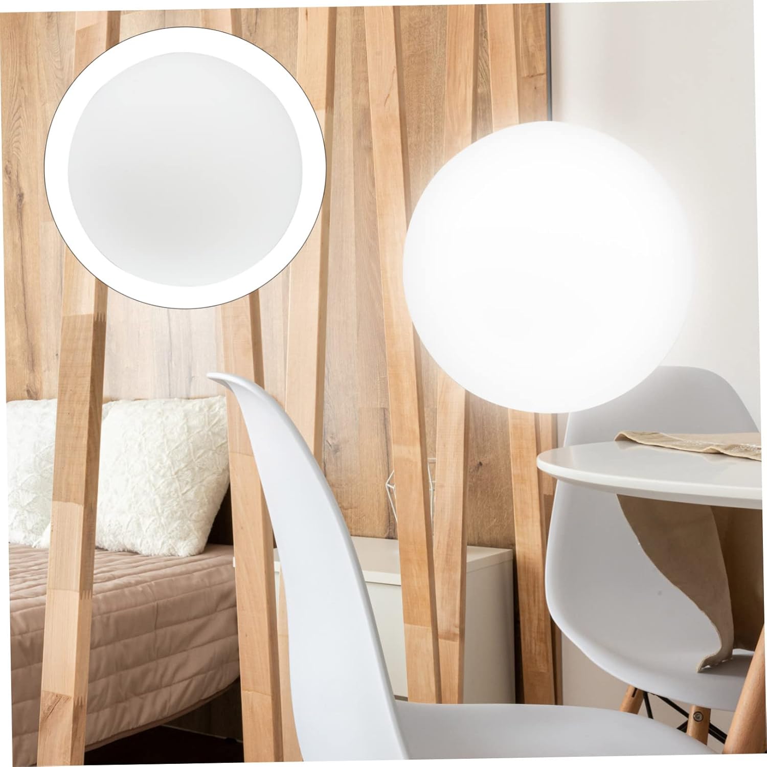 2pcs Frosted Glass Spherical Lamp Shade Decorative Light Cover for Pendant and Ceiling Fixtures for Home Store Hotel Decor