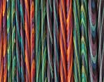 Knit Picks USA 4-10 Ensemble d'aiguilles interchangeables en bois mosaïque 7 tailles de multicolores 3" aiguilles longues à tricoter, y compris les câbles, les bouchons et les connecteurs.