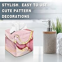 Vista 92 de Tissue Box Cover Square Decorative Tissue Box Holder Cute Funny Cube Tissue Case Cover-Alpaca Tissue Box Cover