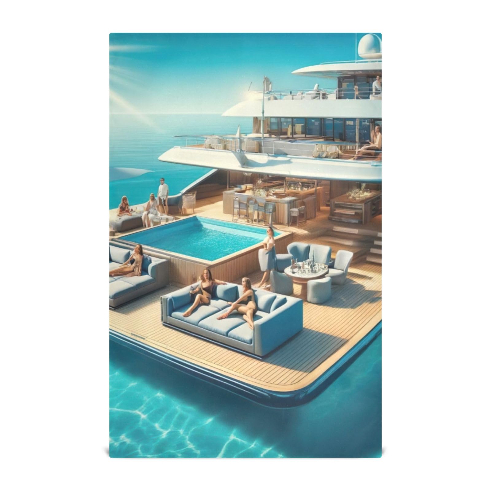 RPLIFE Luxurious Cruise Rags and Towels Set, 28x18 Dish Towels Absorbent Modern Kitchen Towels — image 1