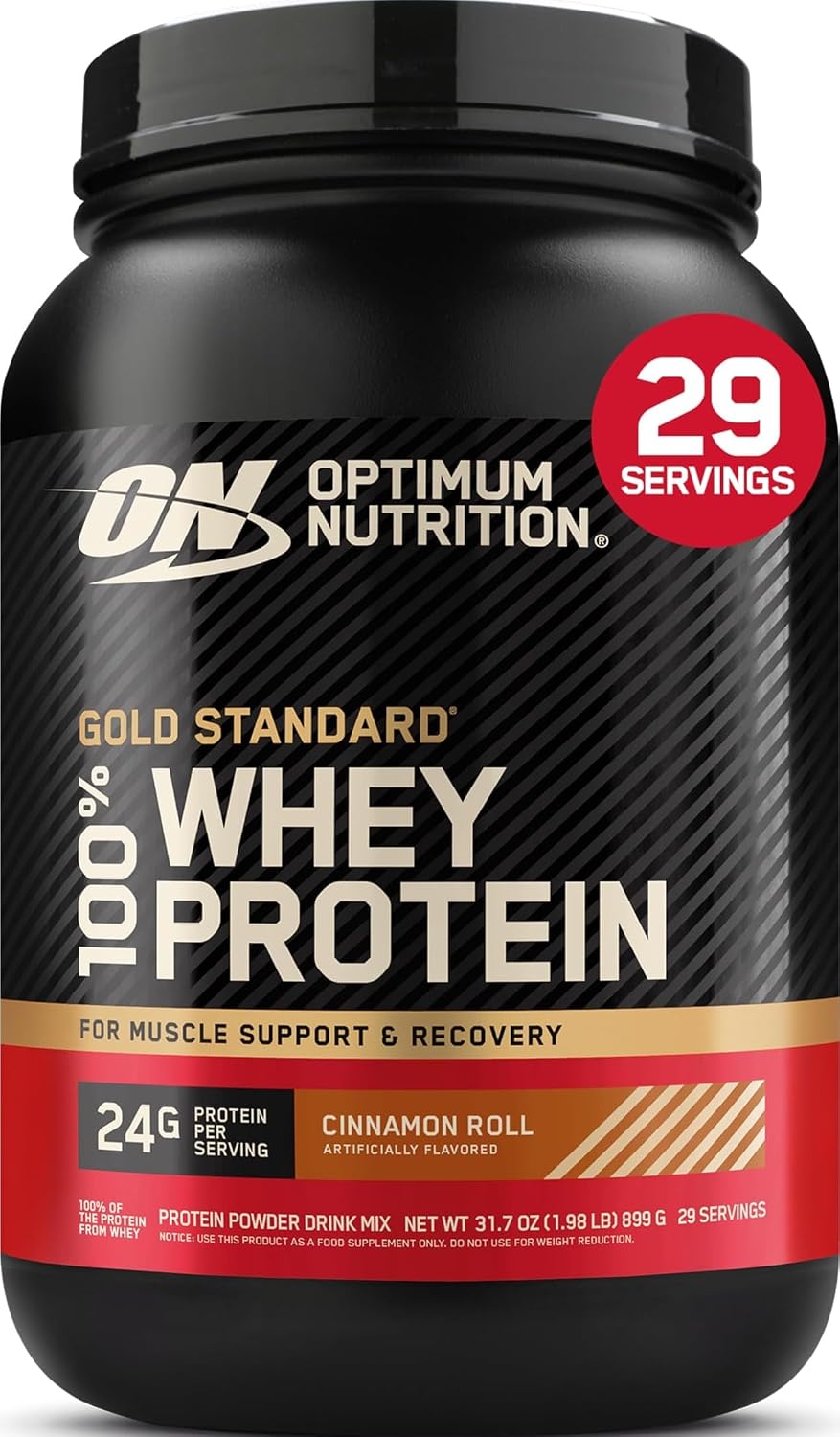 Optimum Nutrition Gold Standard Whey Protein Powder, Cinnamon Roll, 2LB - Cinnamon Roll flavor protein powder by Optimum Nutrition