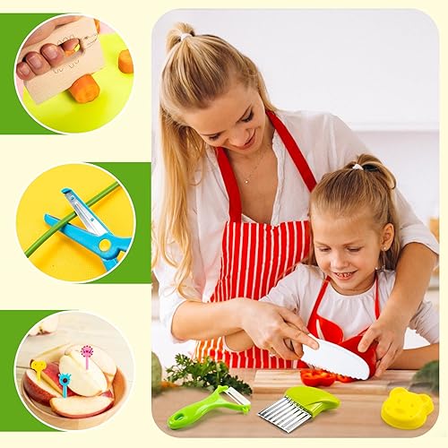 Miniatura 6 de Labeol 32 piezas de herramientas de cocina Montessori para niños pequeños, utensilios de cocina para hornear, juegos de juguetes para niños, juego