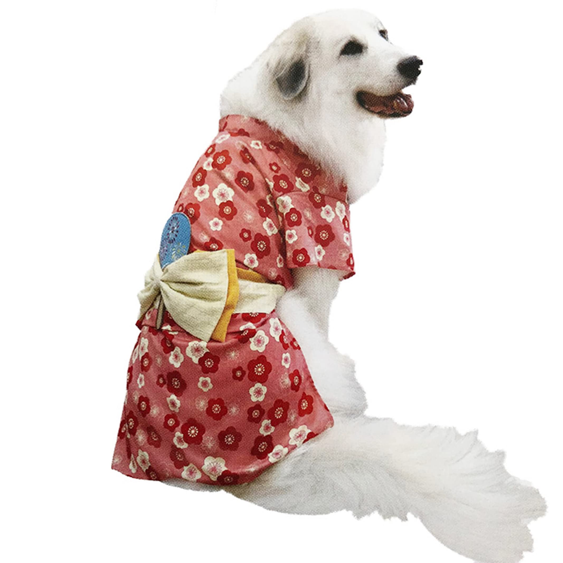 Amazon | リアル 大型犬 浴衣 朱夏 （しゅか）ゆかた 犬 和服