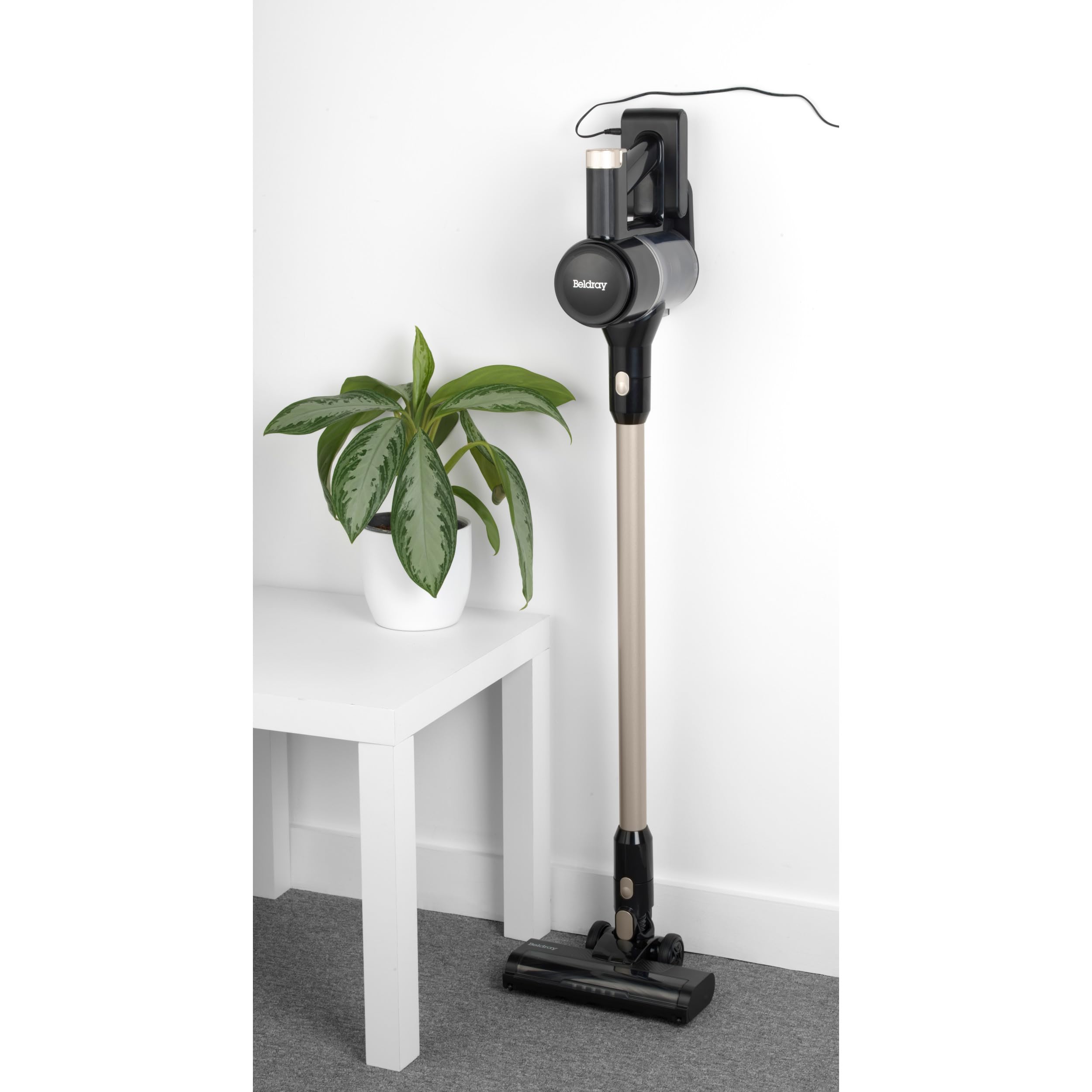 Beldray Airvolve Aspirateur Numérique Sans Fil – Technologie LED de Détection de Poussière, Comprend Support Mural & Brosse 2-en-1 pour Crevasses, Batterie 22.2V, 500ml, BEL01981VDE