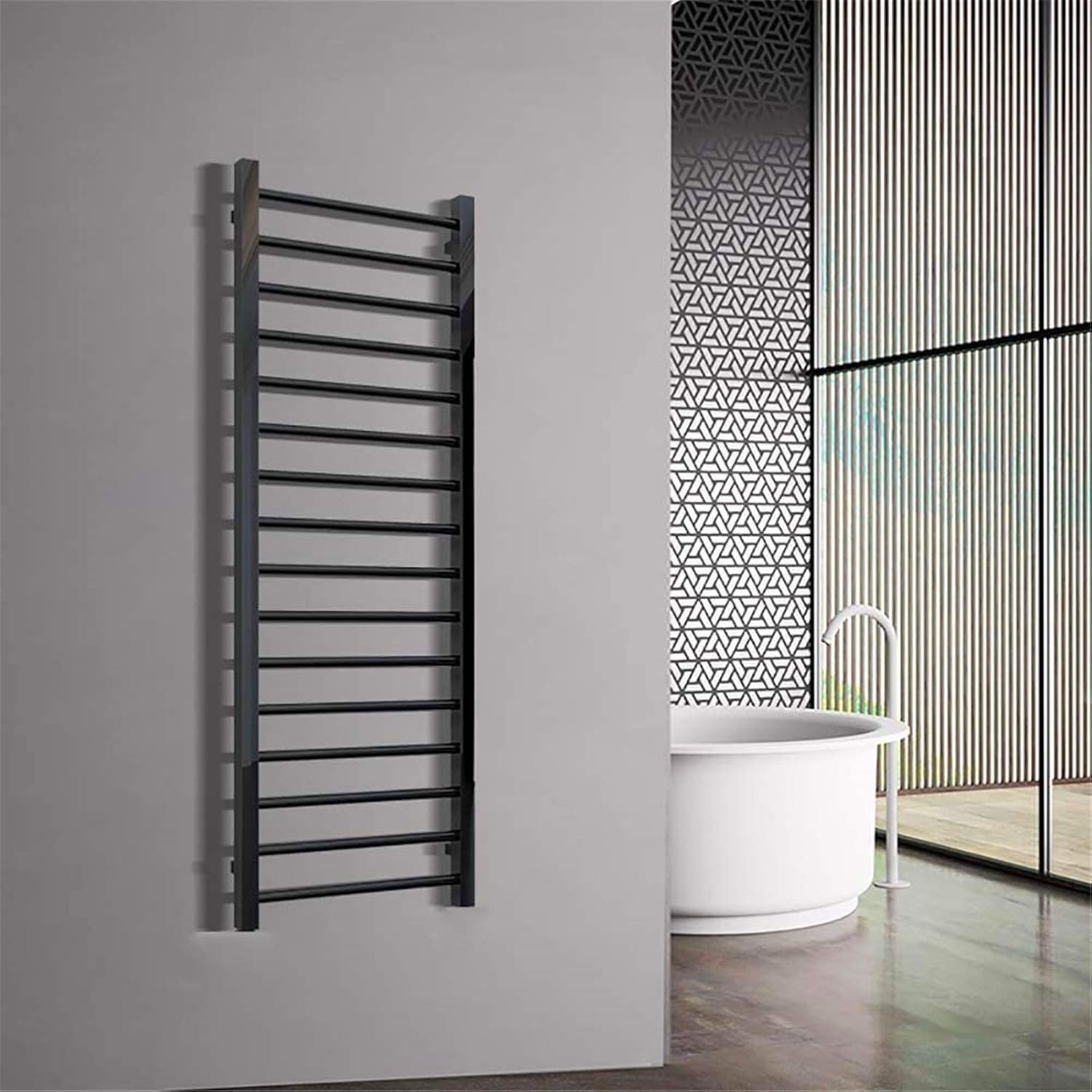 Electric Towel Warmer, Hot Towel Warmer with 16 Bars Wall Mounted 304 Stainless Steel for Bath Heated Drying Rack Bathroom Accessories
