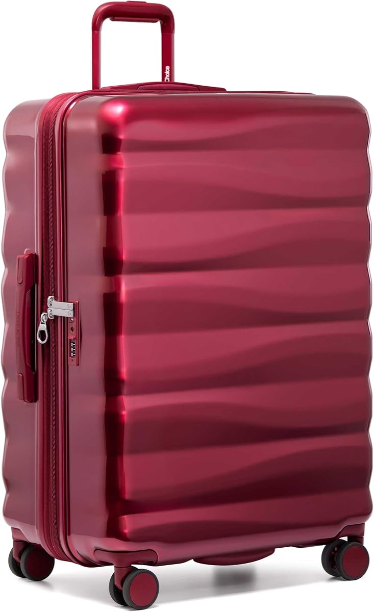 Traveler's Choice Edinburgh II Hardside Spinner Luggage, TSA Lock, Red, 29" Large