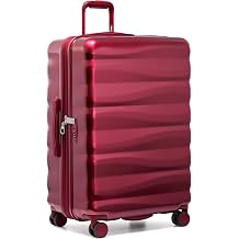 Travelers Choice Edinburgh II Hardside Spinner Luggage, TSA Lock, Red, 29" Large