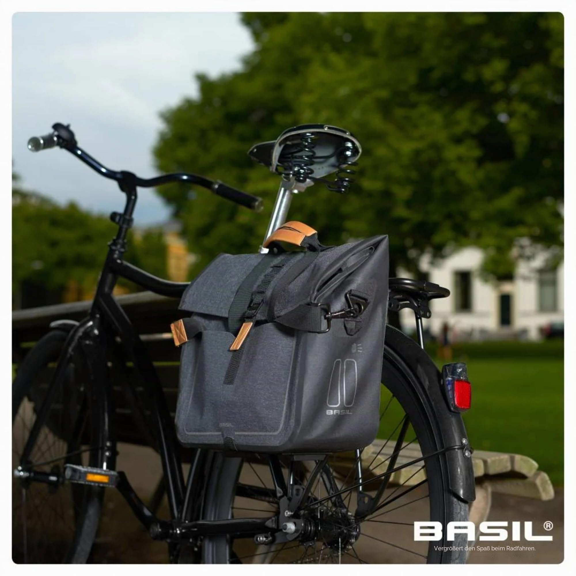 Basil Urban Dry Gepäckträgertasche - 20L - Wasserdicht IPX3 - Grau