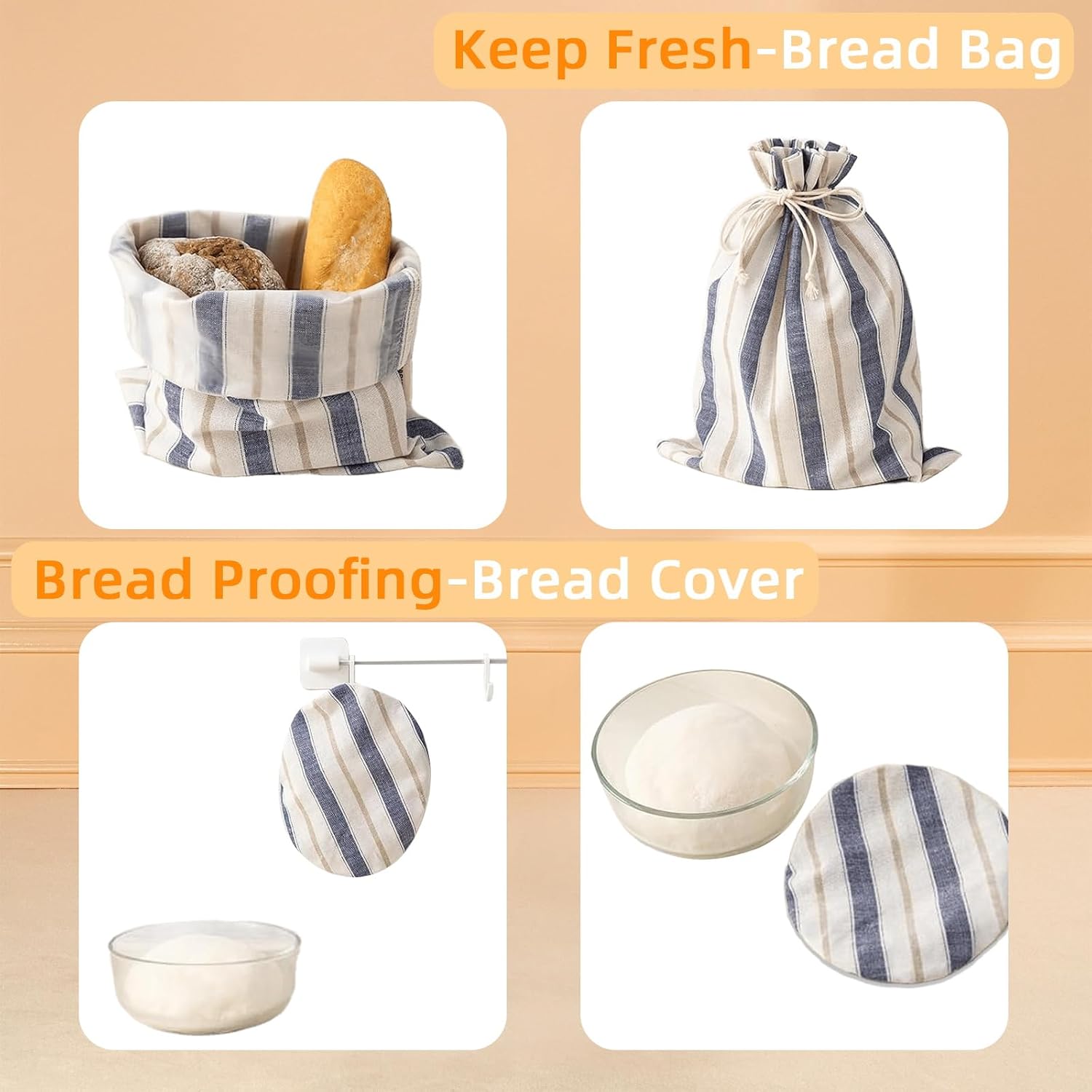 Sourdough Bread Storage Bag 2 Pack, Reusable for Homemade Artisan Loaves image 4