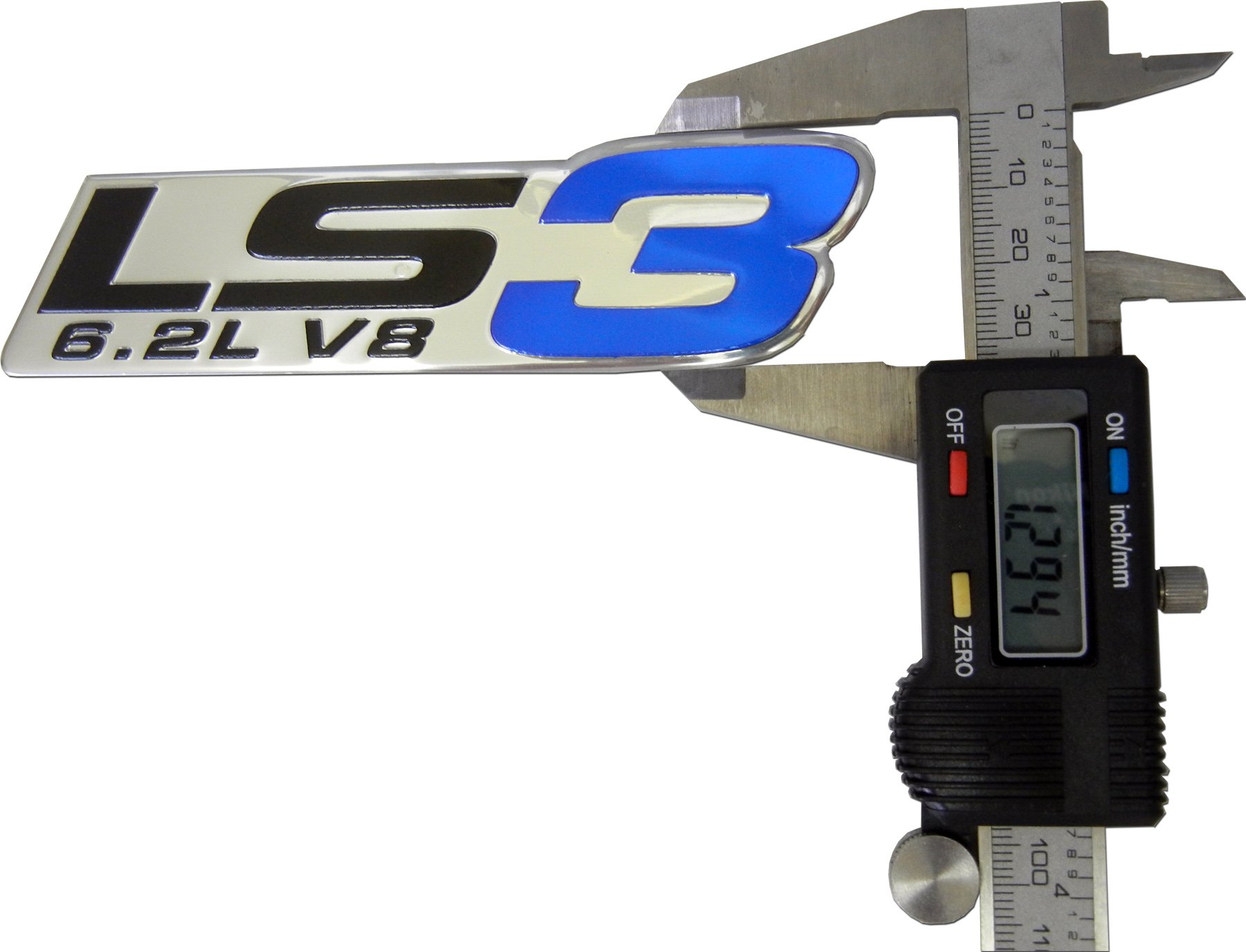 Camaro Ss Badge ERPART RED BLACK 5.7L LS1 Real Aluminum Engine Hood Emblem Badge Nameplate Crate For... Ls3 Crate Engine - Foto 4