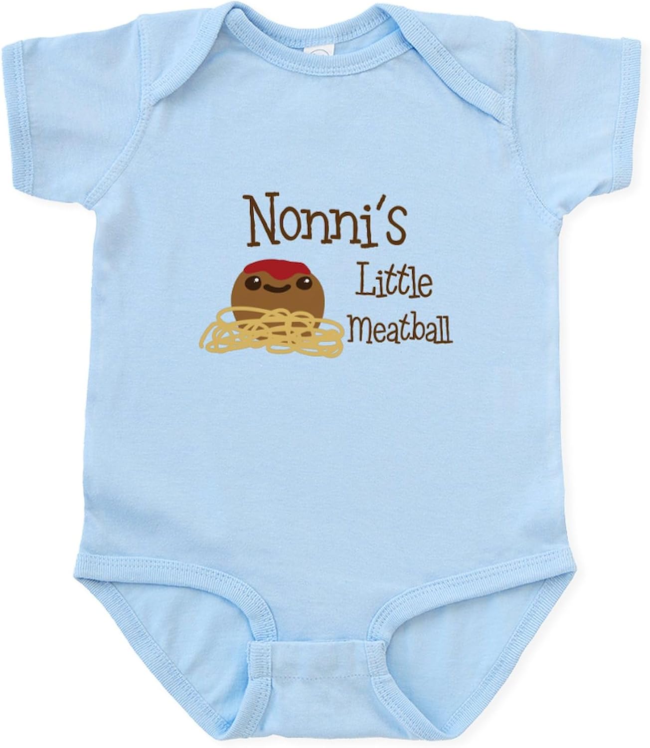 CafePress Nonni's Little Meatball Body Suit Cute Infant Bodysuit Baby Romper
