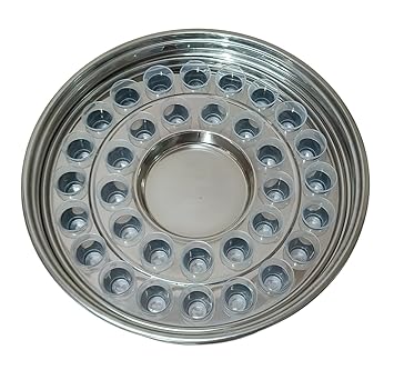 Single Bread Glass Tray Communion Set | Mirror Polish Stainless Steel