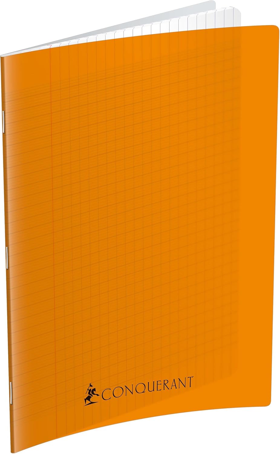 Conquérant Notebook A4 Large Squares Seyès 192 Stapled Pages Polypropylene Cover Orange