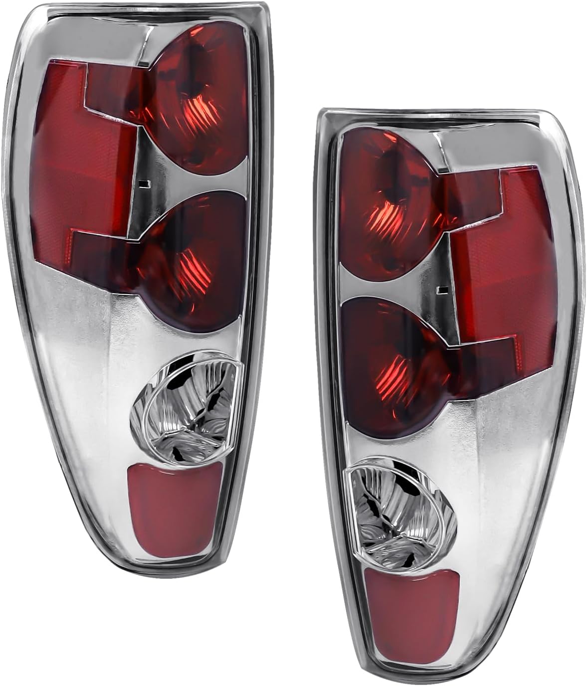 Tail Light Assembly in Pair Compatible with Chevrolet Colorado & GMC Canyon 2004-2012, OE-Style Halogen Brake Rear Lamp Replacement, w/Lens & Housing Only, Left and Right Side