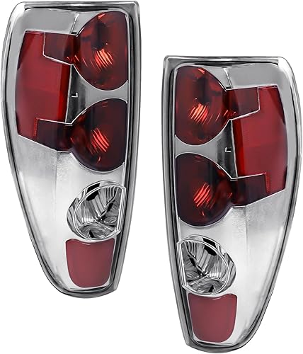 Conjunto de luces traseras en par compatible con Chevrolet Colorado/GMC Canyon 2004-2012, repuesto de lámpara trasera de freno halógeno estilo OE,