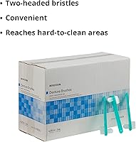 Vista 3 de McKesson Cepillos para dentaduras postizas de 2 caras, verde, 144