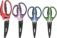 Vista 2 de Cangshan 1026726 - Juego de tijeras resistentes con protectores (4 piezas), multicolor