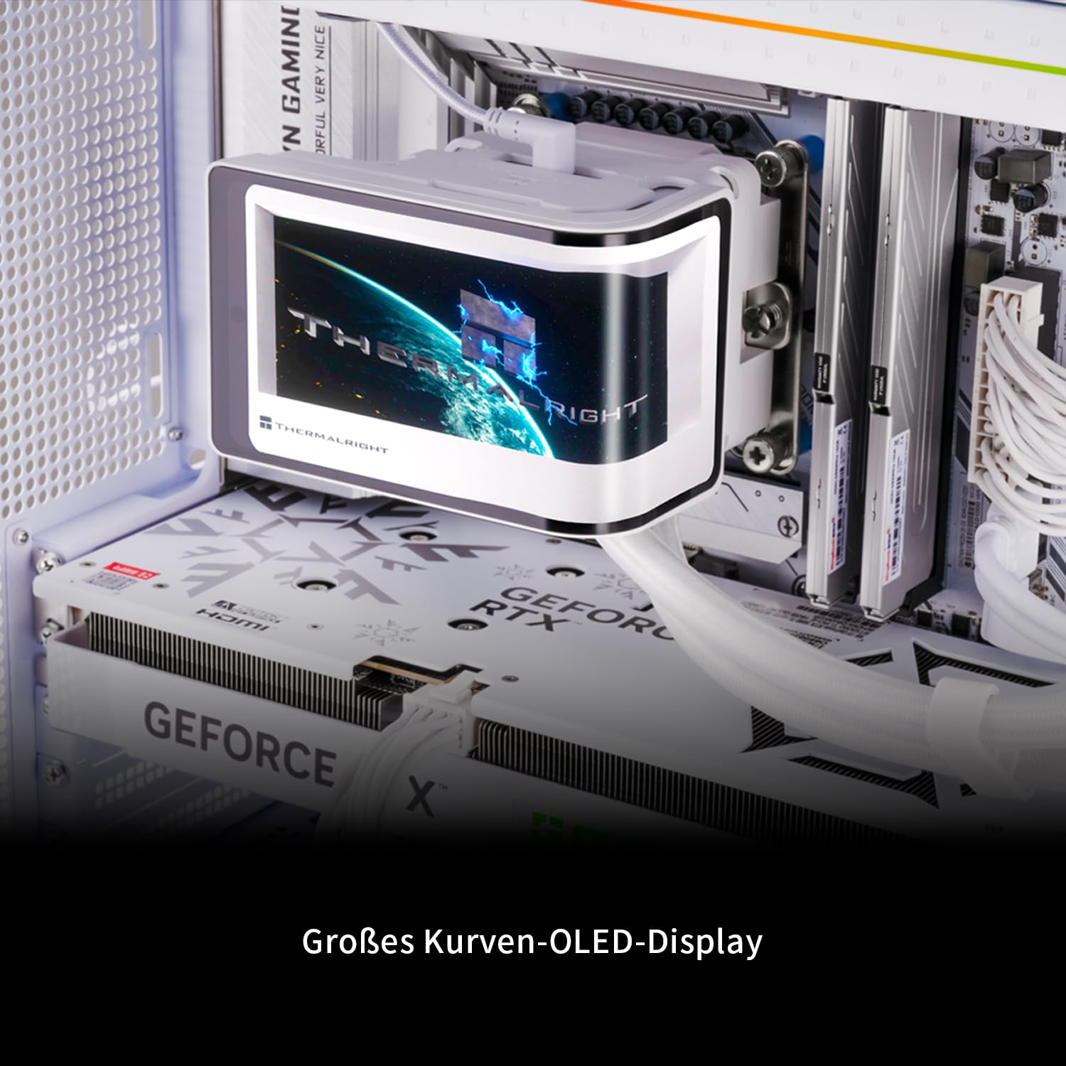THERMALRIGHT Wonder Vision 360 UB ARGB Blanco Enfriador de CPU AIO, para AM5/Intel LGA1851/1700, pantalla curva 3D de 6,67 pulgadas con resoluciones de 2400x1080, pantalla de panel magnético, soporte