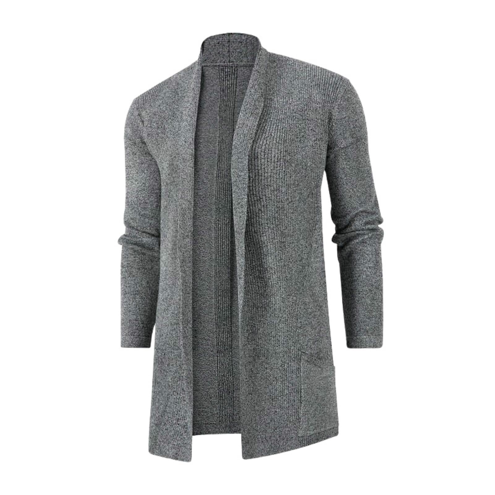 Cárdigan para hombre de punto estilo europeo chaqueta de abrigo para otoño 8