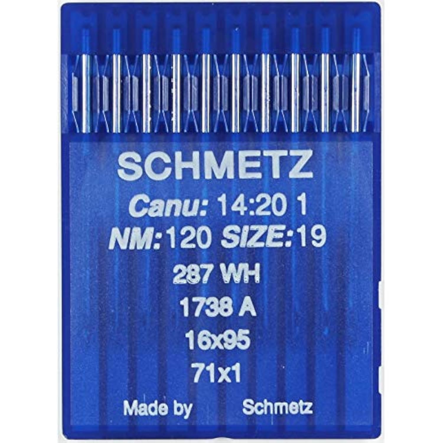 La Canilla ® - 10 Needles for Industrial Sewing Machine Schmetz DBx1 1738(A) 16x231 Thickness 120/19 Piston Round