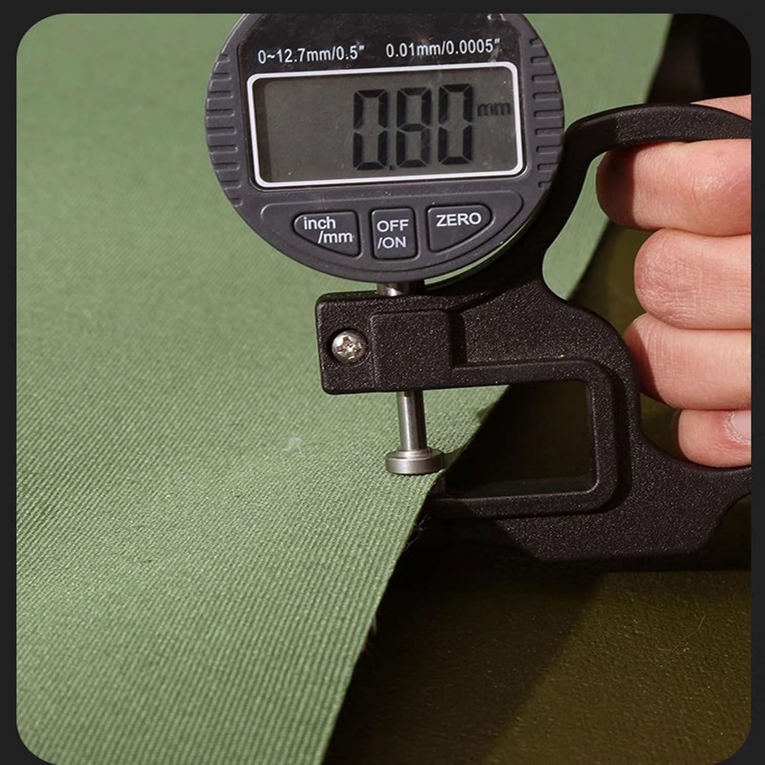 Green Tarp Canvas 0.8mm Thick Waterproof Tarpaulin - Heavy Duty Cover with Reinforced Grommets for Outdoor Use - Durable Multipurpose Tarp Cover