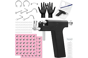 Professional Ear Piercing Gun Kit Reusable Ear Nose Piercing Kit for Piercing Salon Home Use