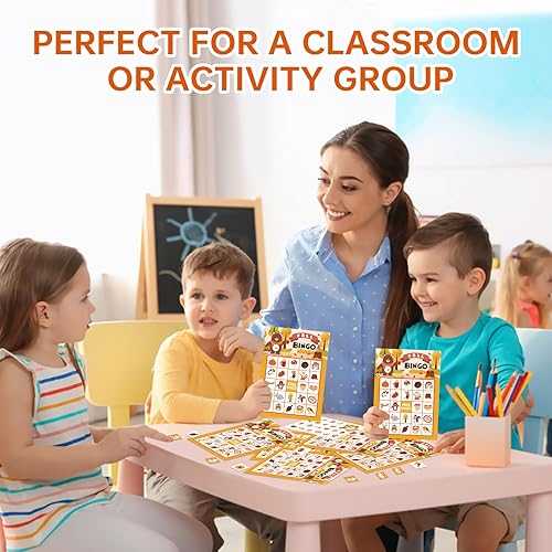 Miniatura 10 de SICOHOME Tarjetas de bingo de otoño para niños, 26 jugadores, juego de bingo de Acción de Gracias para niños y adultos, otoño, Halloween, Acción de