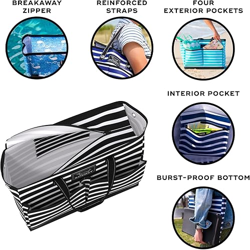 Vista 2 de SCOUT - Bolsa grande para mujer modelo BJ con 4 bolsillos exteriores y compartimento interior con cierre, perfecta para profesoras y enfermeras