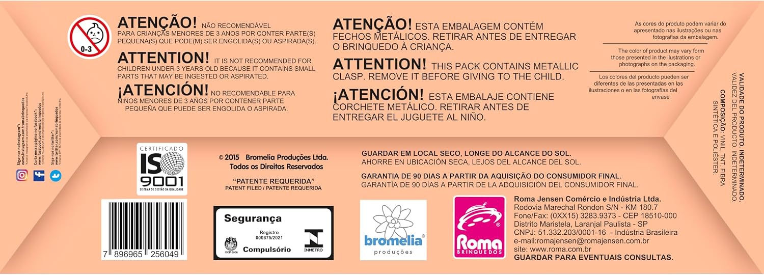 Boneca Galinha Pintadinha Mini Baby Roma Jensen Branca
