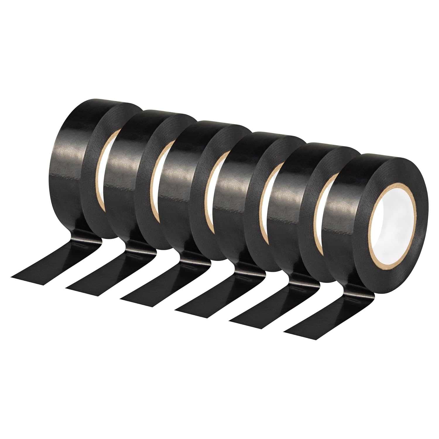 3-Roll White and 3-Roll Black Electrical Tape Combo 19mm × 18m High-Adhesion PVC Insulation Tape for Insulation Repair and Wire Protection