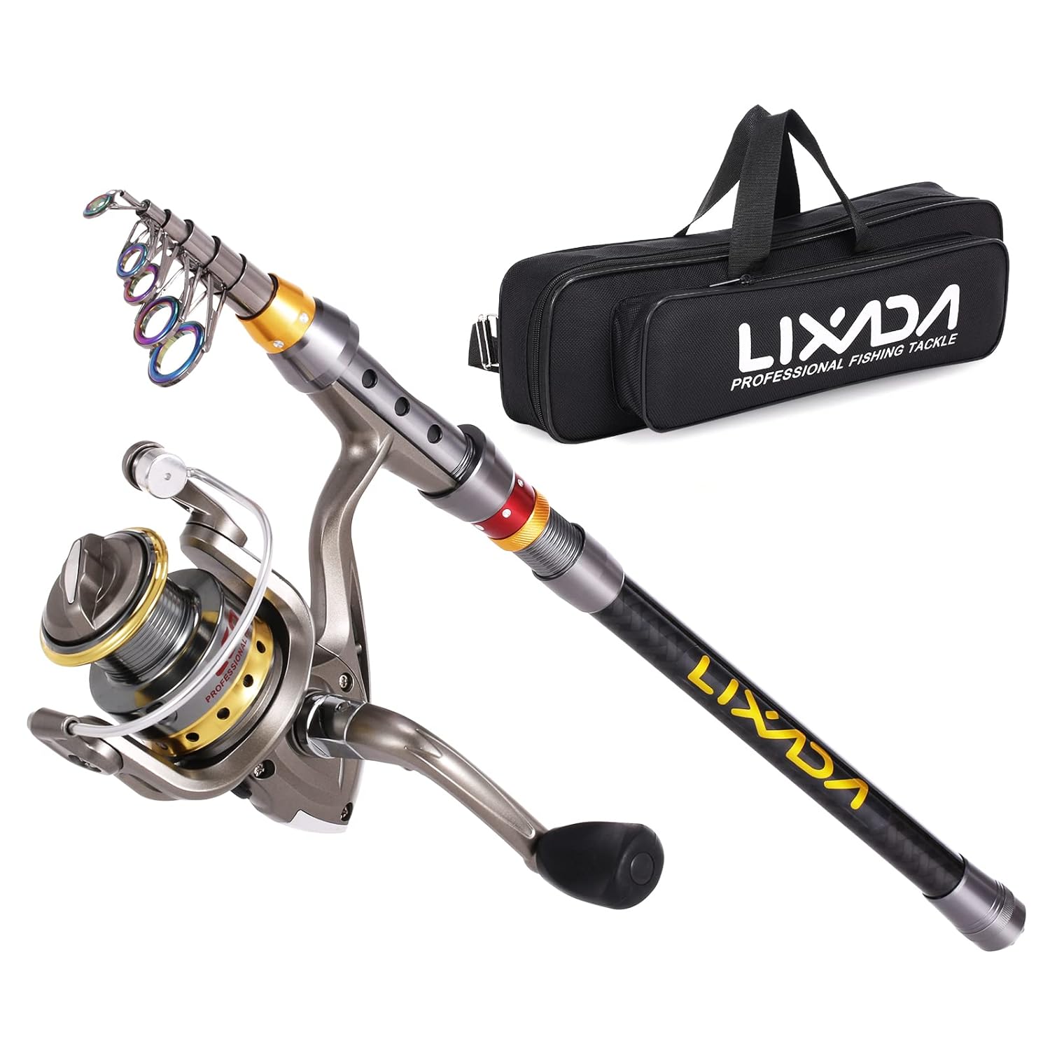 Eryue Telescopic Fishing Rod and Reel Combo Full Kit Carbon Fiber