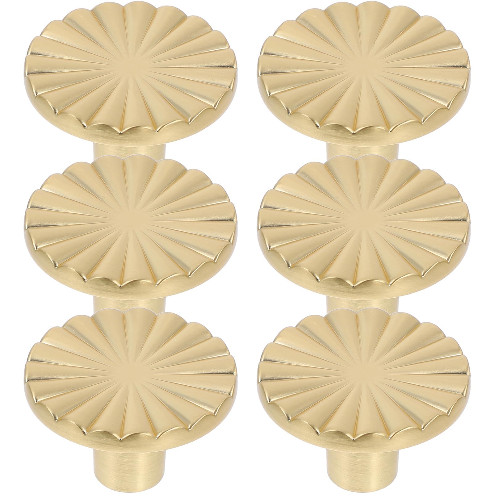 Boutons de meuble dorés WOONEKY lot de 6 poignées rondes en alliage de zinc