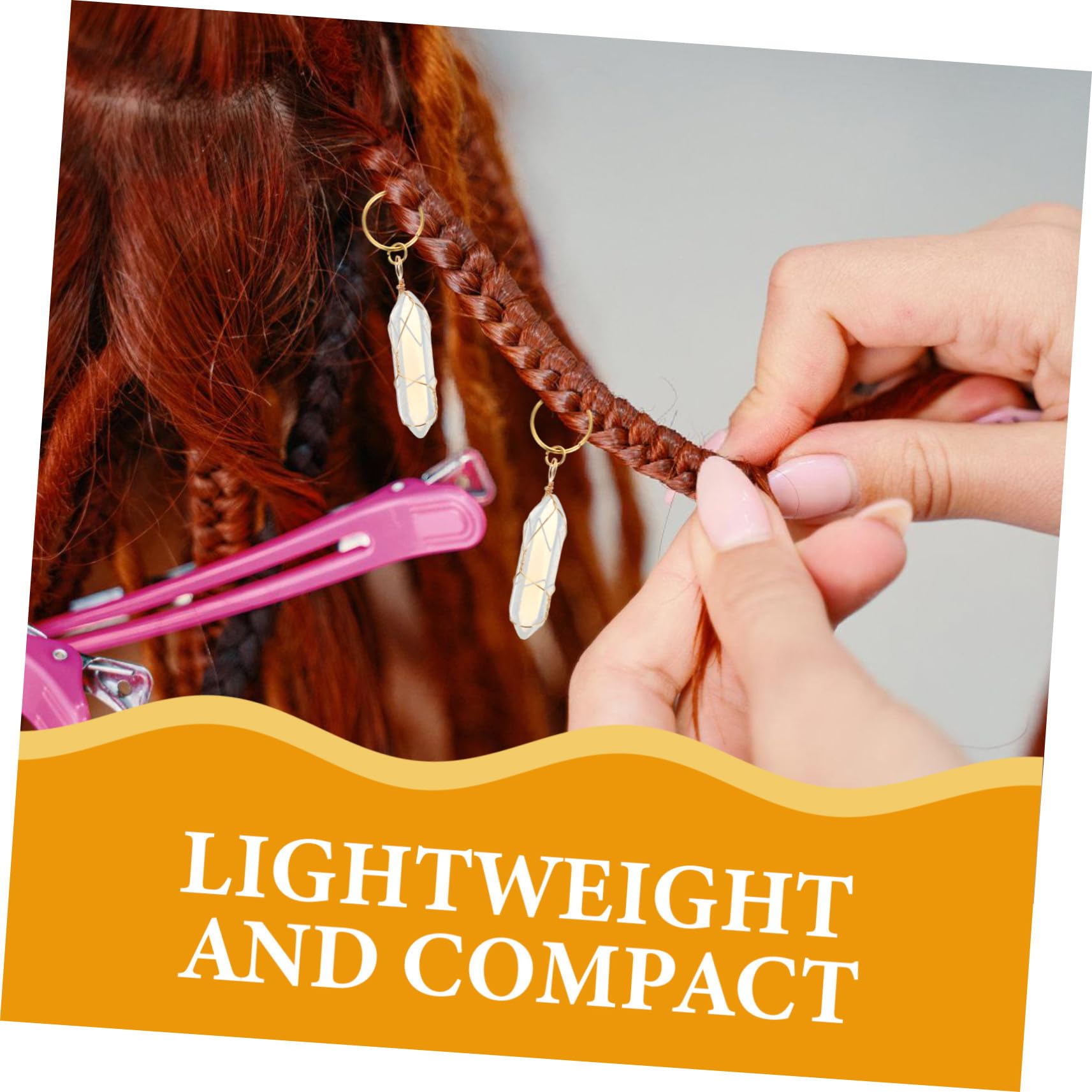 10 Piezas Anillos de Trenza de Cabello con Diseño de Cristal Accesorios Ligeros para Trenzas y Dreadlocks Ornamentos Africanos para Mujeres y Hombres Bodas y Exteriores