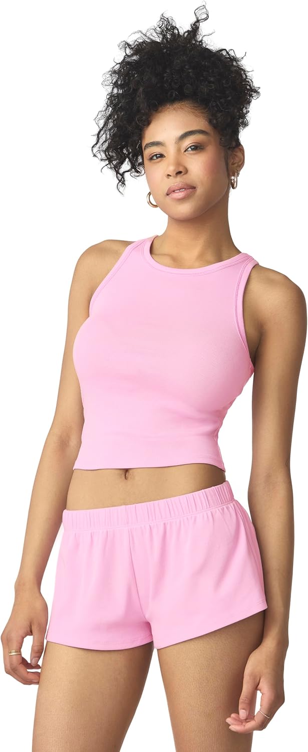 florence by mills womens ribbed racerback tank orchid bouqet size large