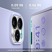 Vista 205 de GONEZ Funda de silicona para iPhone 15 Pro Max, compatible con Magsafe, protector de cámara + protector de pantalla, forro de microfibra suave Negro