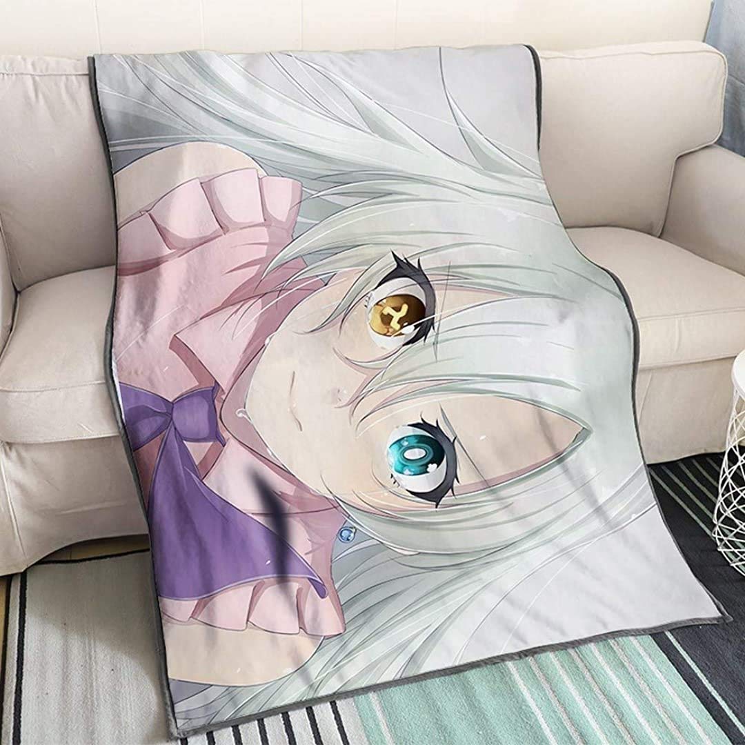 The Seven Deadly Sins: Elizabeth Eyes 3D Print Household Soft Flannel/Lamb Cashmere Blanket, Cartoon Anime Characters Warm Sofa Blanket, for Anime Fans Otaku Gift Bedding