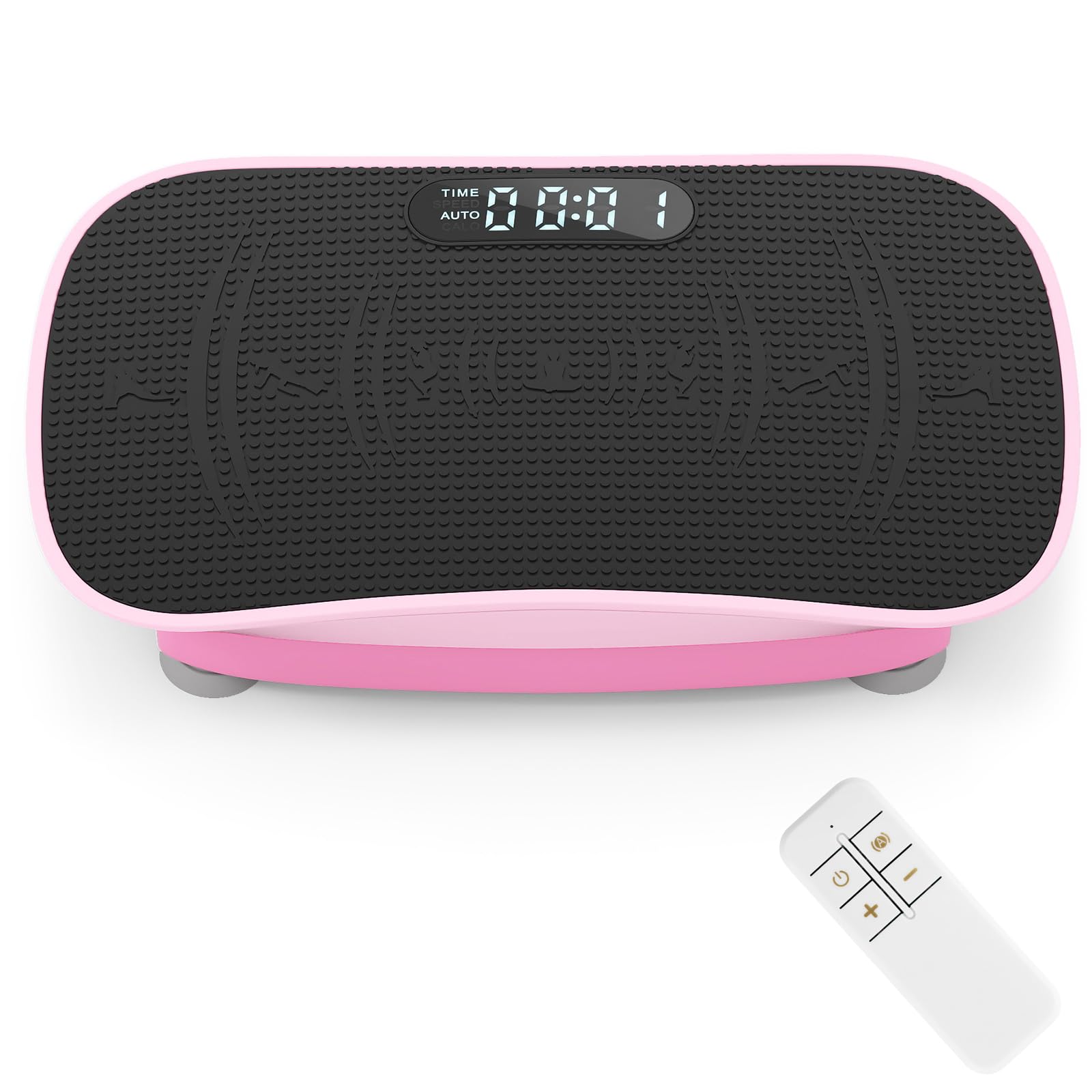 GYMAX Vibration Plate Exercise Machine with Remote Control (Pink+Black)