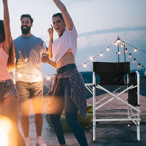 Miniatura 2 de GDGYOFN Silla de maquillaje para artista de maquillaje de 45.6 pulgadas, sillas altas de directores, silla de maquillaje plegable para clientes con