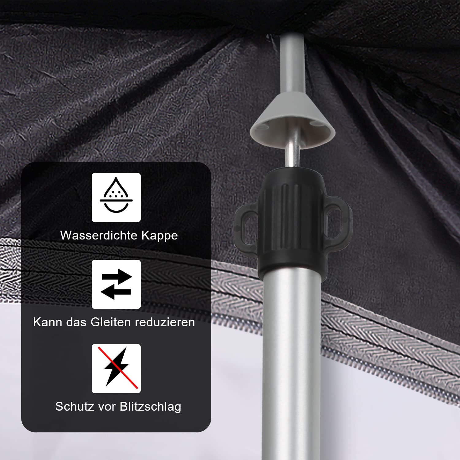Zeltstangen Tarpstangen, Aluminium Aufstellstange, Leichte Teleskopstangen für Zeltfliegen Tarps, Ersatz-Zeltstangen Outdoor-Sport-Camping Verstellbares Teleskop