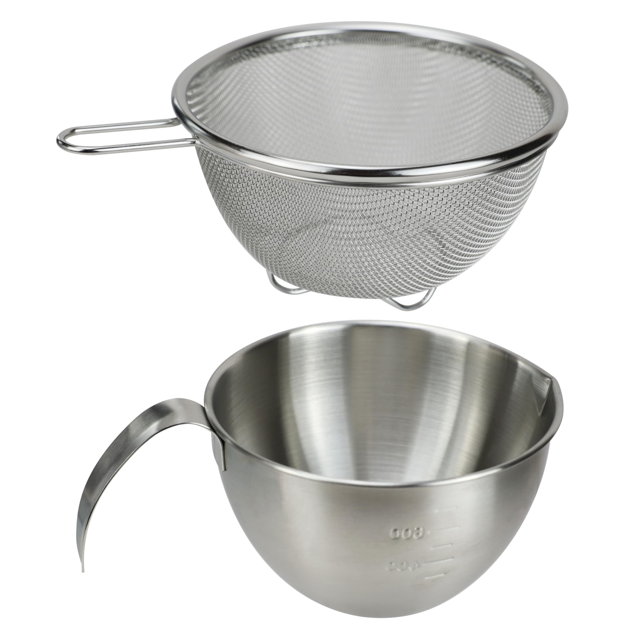 EIKS Stainless Steel Bowl with Strainer