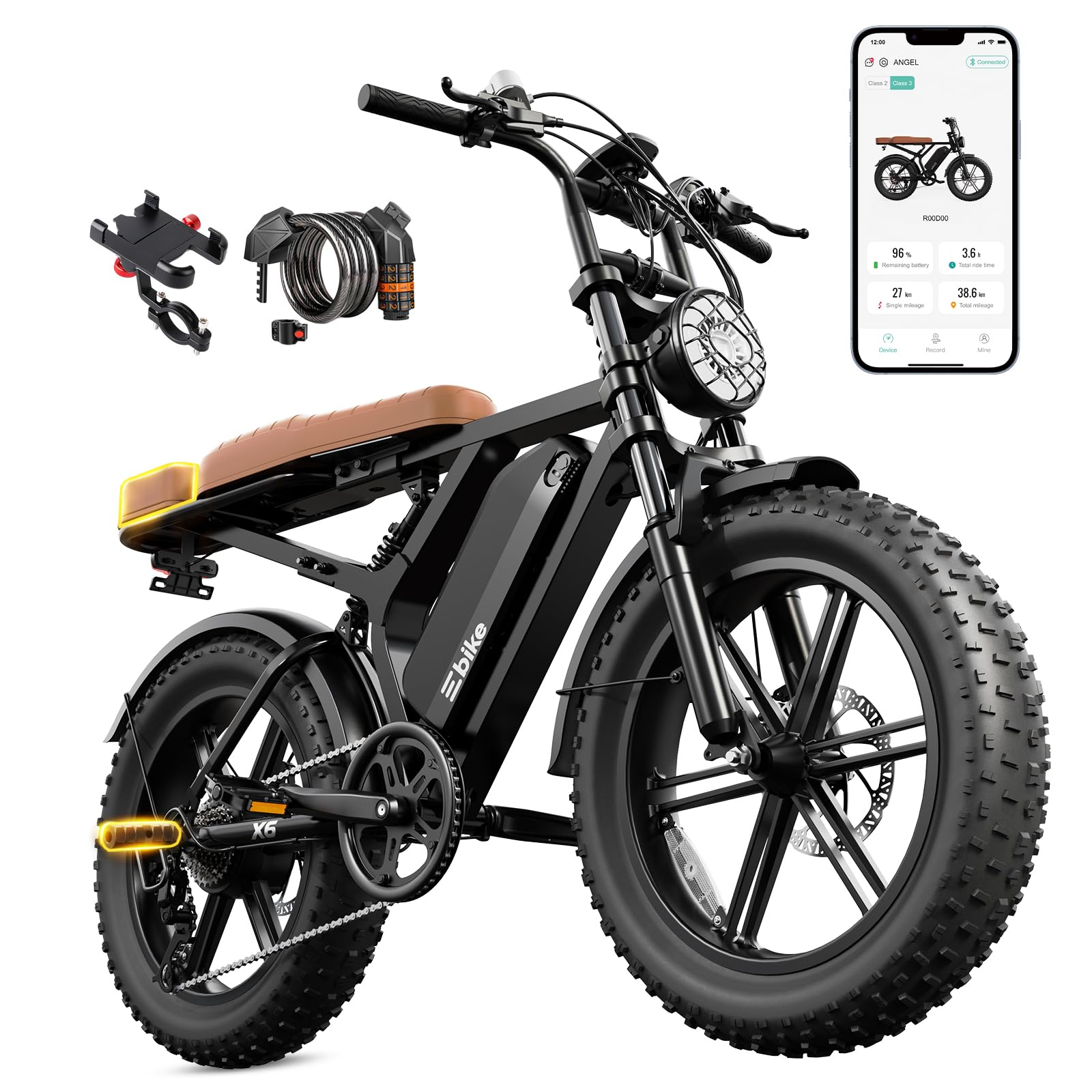 TST Electric Bike for Adults, 48V 15 Ah Battery, 2000W Peak Motor, 28MPH