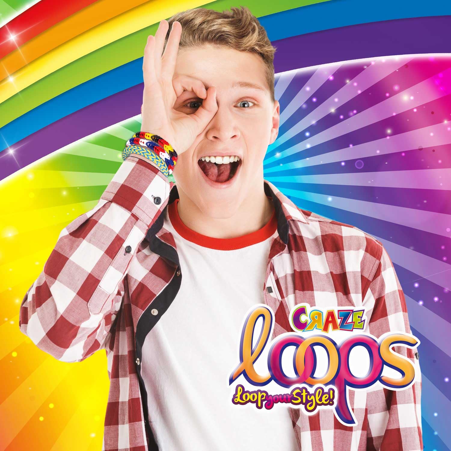 CRAZE loops Fun Box Bracelet Making Kit with 800 Loom Bands, Beads, Clips and Tools - Image 4