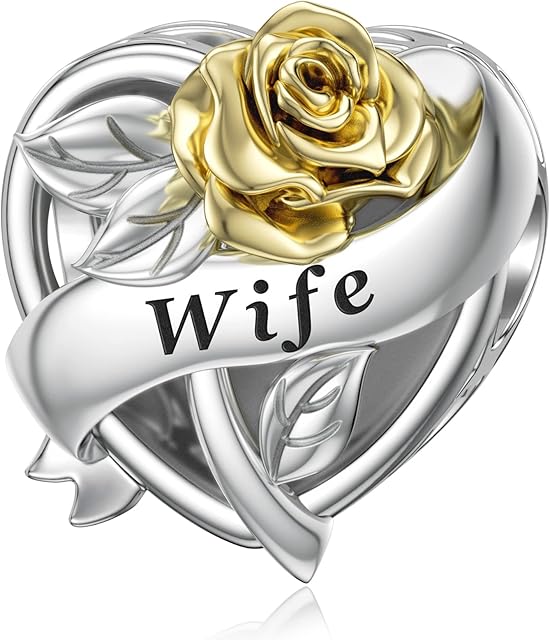 SEVENWELL Sterling Silver Charm for Pandora Mother Sister Daughter Wife Grandma Charm Family Rose Flower Charm