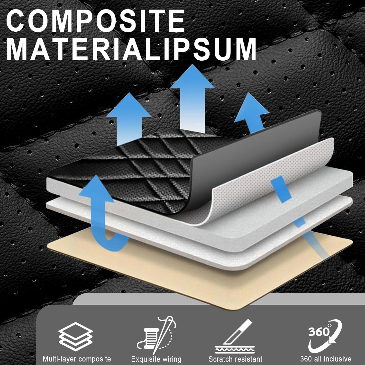 Car Seat Covers Fit for Toyota Highlander 2001-2025,2 Seats Waterproof Leather seat Covers, Premium Fashion Car Seat Protector.(2 Seats/Black Gray)