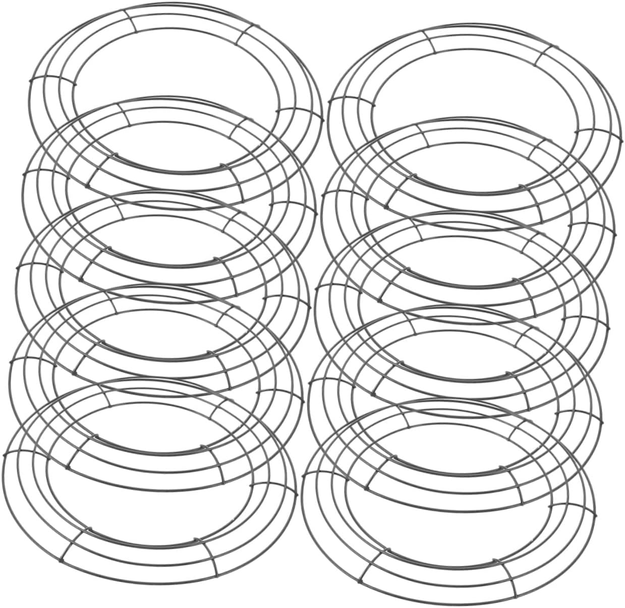 10pcs Round Wreath Frames for Christmas Decor Floral Wreaths for Home and Holiday Crafting