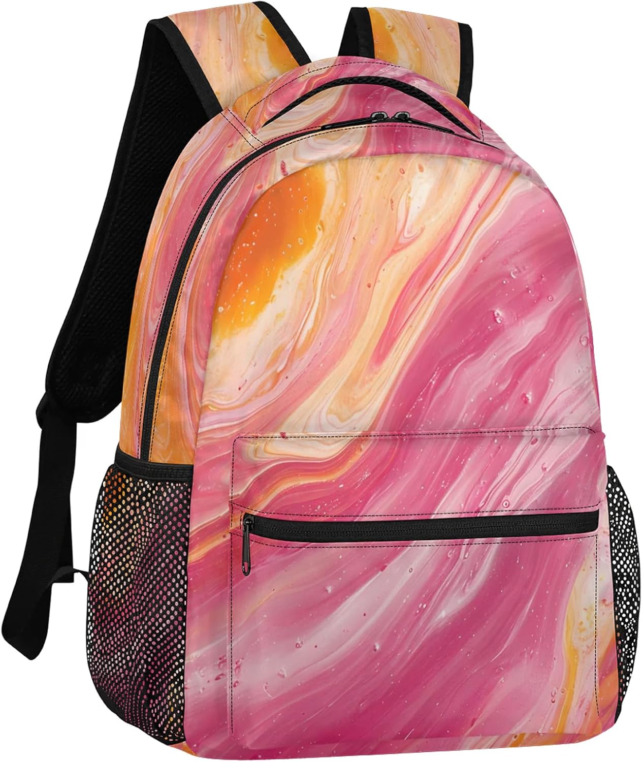 Backpack Colored Marble Book Bags Laptop Backpacks Lightweight Multipurpose Daypack for Men Women Travel Hiking