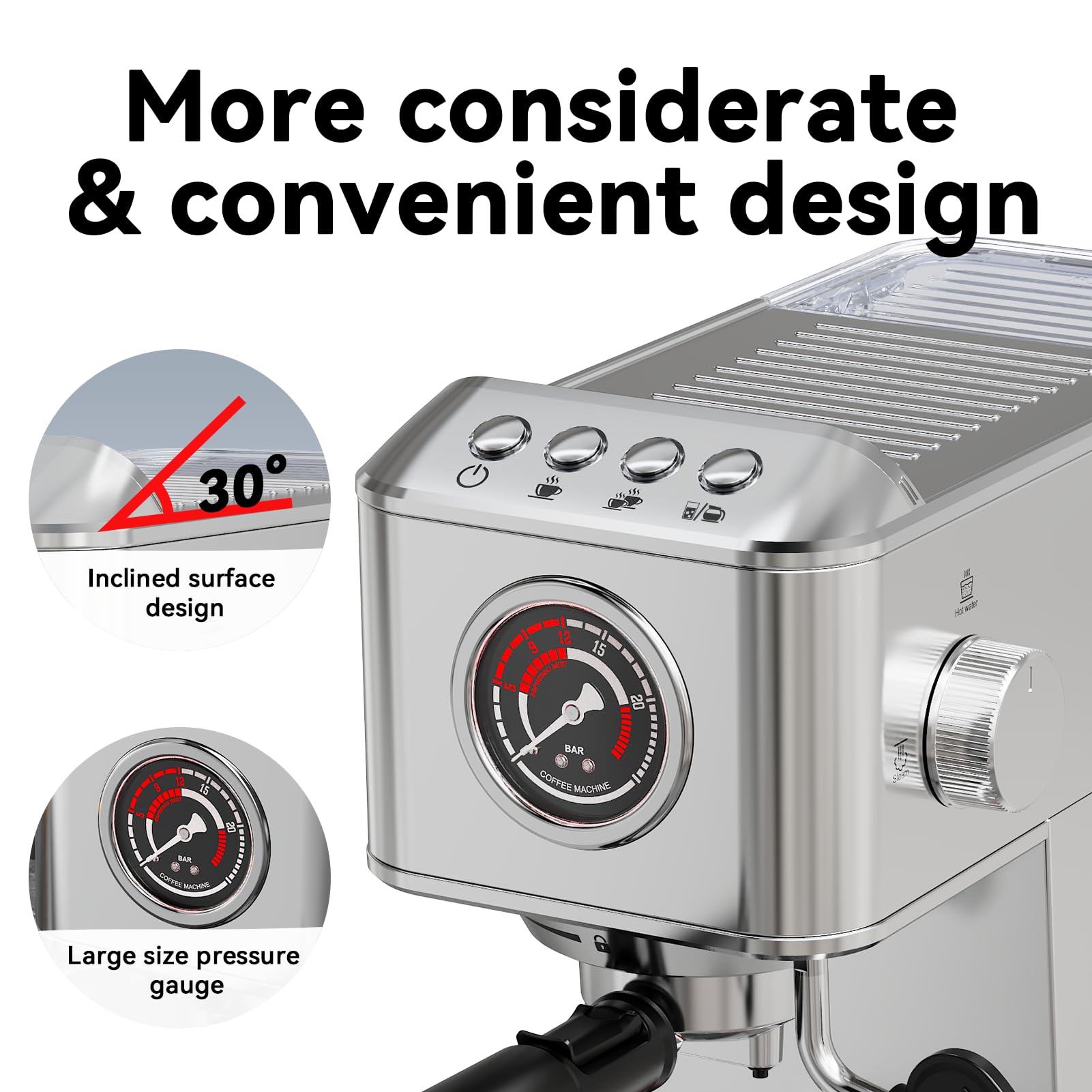 TINTALK EM623B Espresso Machine - Cafe Quality at Home -3 TINTALK EM623B Espresso Machine - Cafe Quality at Home -3