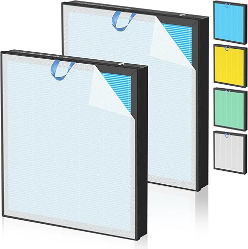 Miniatura 9 de Filtro de repuesto Vital 100S para mascotas para el purificador de aire LEVOIT Vital 100S-P, filtro HEPA y filtro de carbón activado de alta Vital