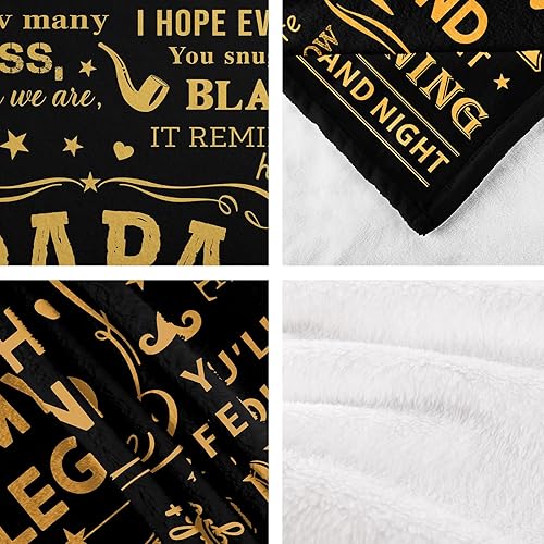 Miniatura 6 de Manta de regalo para papá de 60 x 50 pulgadas, regalos de cumpleaños para papá de nietos, abuelo, abuelo, papá, mejor papá, regalos únicos de